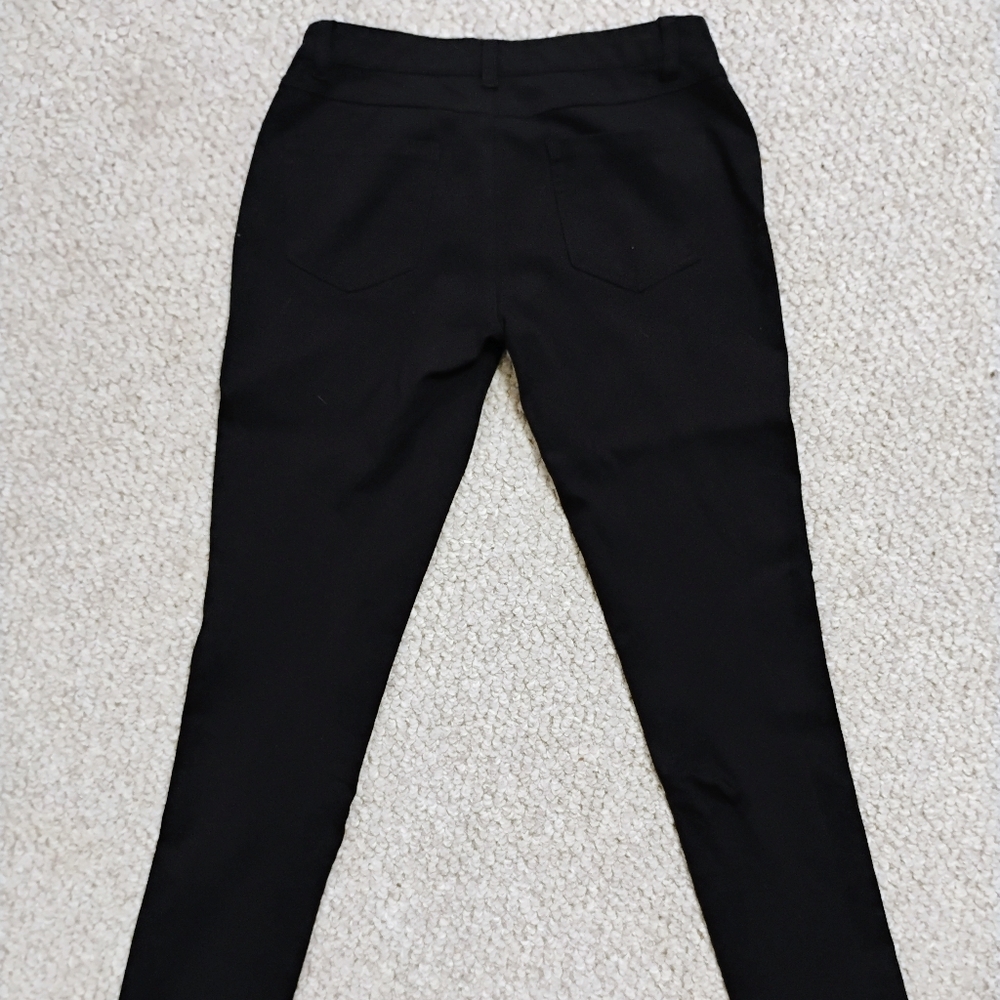 Labisou Black Skinny Pants . Stretchy And Dark Black . Large.